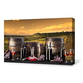 Canvas Wall Art for Living Room,Bedroom Home Artwork Paintings Red Wine Ready to Hang - 12x18 inches