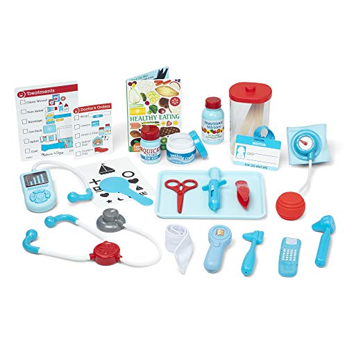 51OOG5t wiL - Melissa & Doug Get Well Doctor's Kit Play Set, The Original (25 Pieces, Great Gift for Girls and Boys - Kids Toy Best for 3, 4, 5, and 6 Year Olds)