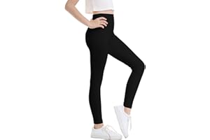 KIRINKYLIN Girls Leggings Dance Active Pants Casual Tights Stretch Ankle Length for Kid Teens Yoga Running