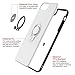 iPhone 8 Plus Case, iPhone 7 Plus Case with Ring Holder Kickstand, 360°Adjustable Ring Grip Stand Work with Magnetic Car Mount Anti-Fingerprint Slim Cover for Apple iPhone 8P 5.5 inch - White