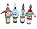 Fashionclubs Christmas Wine Bottle Knitted Ugly Sweater Covers Set,Set of 4