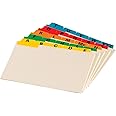Oxford Index Card Guides with Laminated Tabs, Alphabetical, A-Z, Assorted Colors, 4" x 6" Size, 25 Guides per Set (4635)