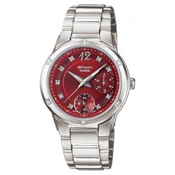 casio red dial watch