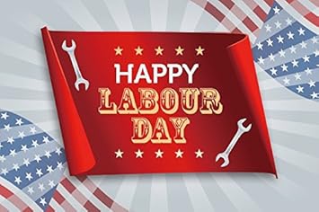 Amazon Com Baocicco Happy Labour Day Red Banner Poster Backdrop