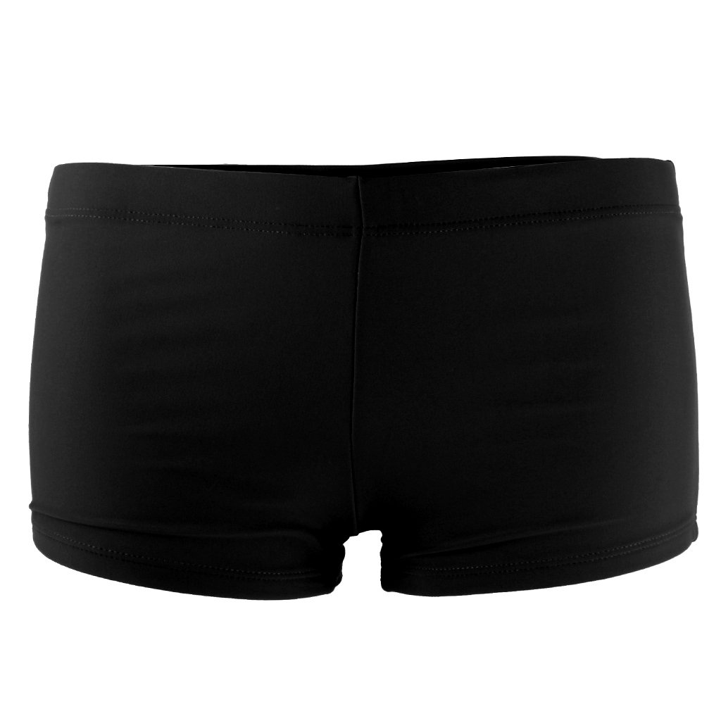 phenovo women plain bikini boy-short swim swimwear short brief bottoms gym m black