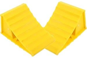 CATIEBYE 2pcs Heavy Duty Abs Wheel Chocks with Handle Tire Protectors and Brake Blocks for Travel Trailers
