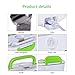 Vmotor Electric Lunch Box Food Heater Portable Lunch Heater with Removable 304 Stainless Steel Container Food Grade Material(110V Green)