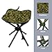 VanRolldex Portable Folding Stool Outdoor Square Lightweight Stool Camping Chair Camouflage for Fishing Hiking Picnic Mountaineering BBQ House