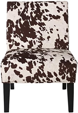 Gorgeous Country/Rustic Home Saloon Fabric Cowhide Print Dining Chair - 297287 in Espresso Finish. 32.50 in High x 22.75 Wide x 29.50 in Deep (Assembly Required)