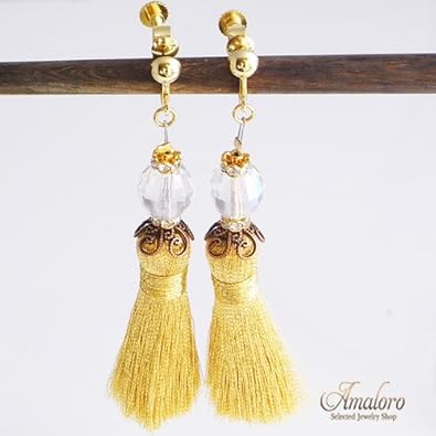 Amazon Amaloro タッセルイヤリング イヤリング 通販