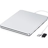 Guamar External CD/DVD Drive, USB CD Burner Portable +/-RW DVD Player for Laptop, Type-C Disc Drive Optical Disk Reader Write