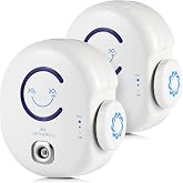 Airthereal B50 Mini Ozone Generator, Plug-In Design, 320 Sq Ft, 2-Pack | Removes Odors and Sterilizes Air, Portable Design, Adjustable Ozone output of 10-50 mg/h
