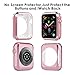 Simpeak 5PACK Soft Back Case Compatible with Apple Watch Series 9 8 7 (41mm 45mm) Series 6 SE 5 4(40mm 44mm) Series 3 2 (38mm 42mm),Clear/Black/Pink/Rose Gold/Silver, (No Screen) (44mm)