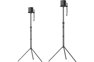 ULTIMEA Speaker Stands Pair, Height Adjustable Speaker Stand, Extends 24.4" to 36.6", Holds 6.6 lbs, Compatible with Most Bra