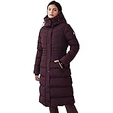 IKAZZ Women's Winter Coats, Thickened Warm Insulated Vegan Down Long Parka Jacket with Hood