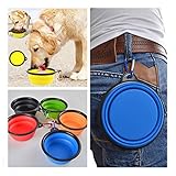 EDOTFISH Silicone Collapsible Dog Bowl Travel Portable Dog Bowl(12oz) Portable Foldable and Expandable Travel Bowl/Pet Food Bowl/Cat Water Bowl