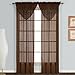 United Curtain Monte Carlo Sheer Window Curtain Panel, 59 by 108-Inch, Egg, Set of 2