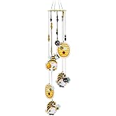Spoontiques Bee Gnome Wind Chime - Outdoor Garden Décor - Decorative Chimes for Yard, Garden, Backyard and Patio Decoration