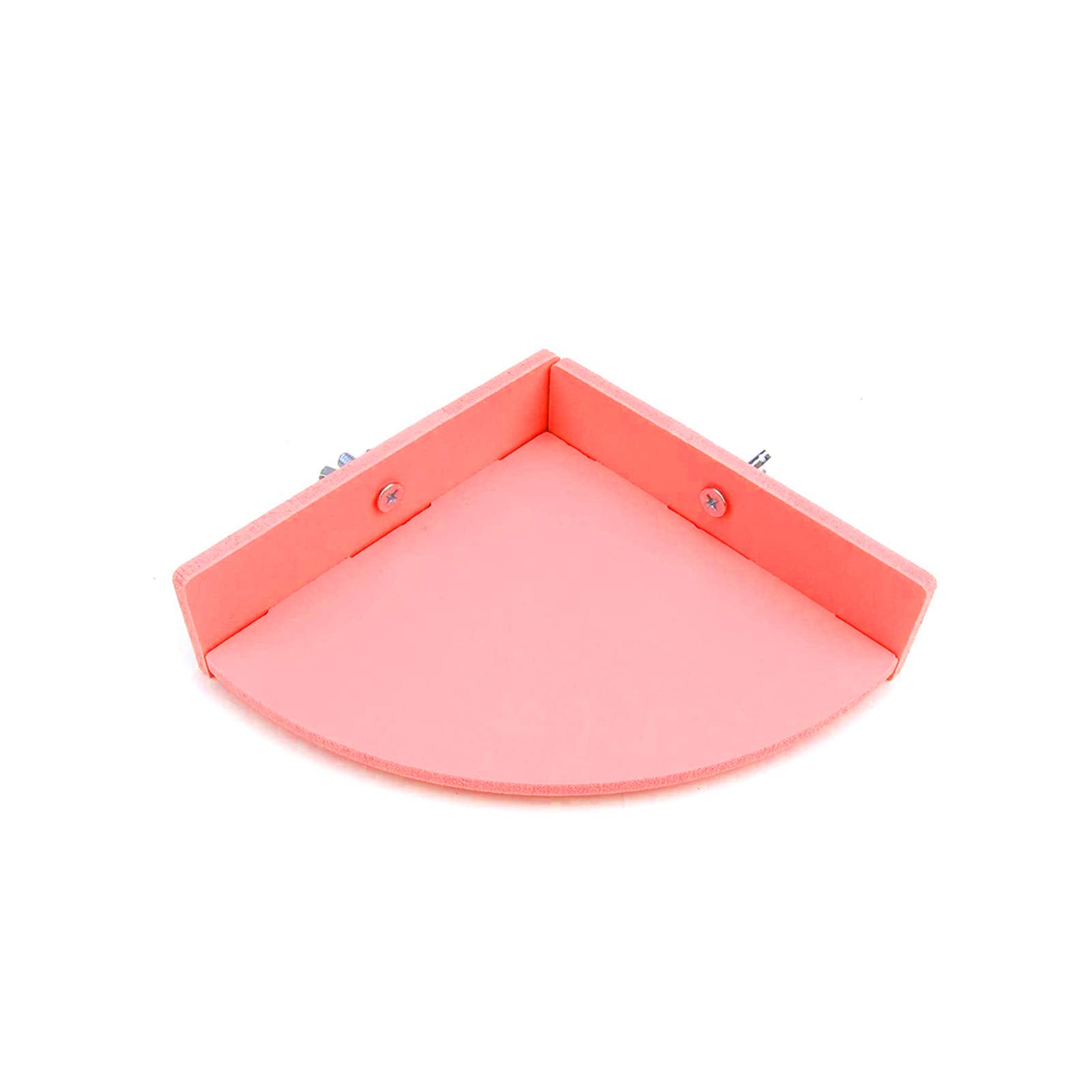 WishLotus Hamster Platfrom, Fan-shaped Hamster Cage Accessories Rest and Play Stand Corner Jumping & Climbing Platform Habitat Toy Small Platform for Guinea Pig, Gerbil, Mice, Parrot (Pink)