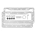 Bling License Plate Frame,Luxury Handcrafted 7 Shiny Crystal Rows Plate Frame Cover with GiftBox,Over 1000 PCS Finest 14 Facets SS20 Clear White Rhinestone
