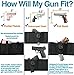 Safeguard Concealed Carry Pistol Holster - Comfortable neoprene belly band holster for men and women - Black CCW Gun Belt