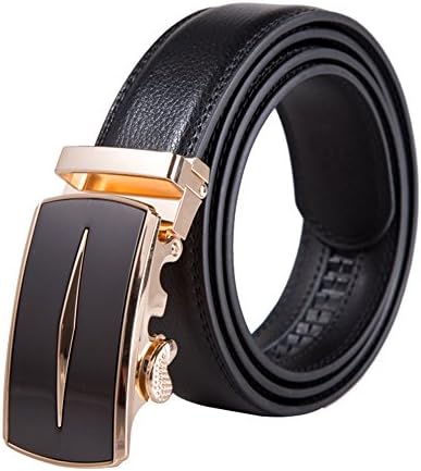 Dnux Men's Leather Belt 35mm Automatic Ratchet Buckle Strap with Elegant Gift Box