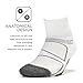 Feetures! Men's Elite Max Cushion Quarter, White + black, xl