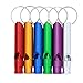 3Bears Emergency Survival Aluminum Whistle Key Chain for Hiking Camping Climbing(Large Size, Red,Yellow,Blue,Green,Purple,Silver, Pack of 6)