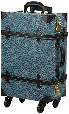 MOIERG Vintage Trolley Luggage 2tone TSA