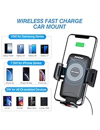 Mpow 096 Qi   Soporte de carga inalámbrico para teléfono de coche, compatible con iPhone XS XS MAX XR X 8, Galaxy S9 Plus S9  S8 Plus S8 Note8 y teléfonos con Qi