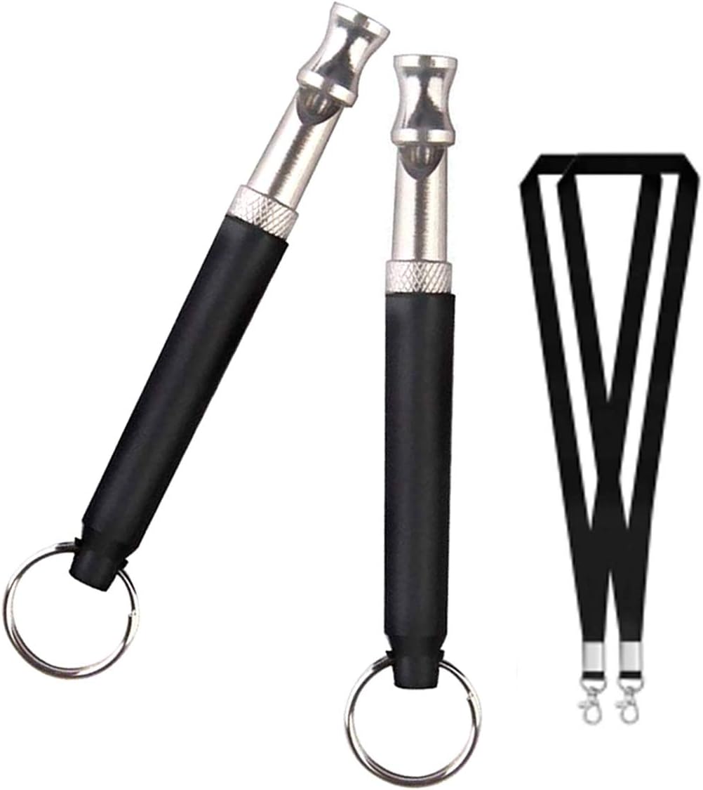 ICOUVA Dog Whistle [2 Pack], Ultrasonic Dog Training Whistles with Lanyard and Adjustable