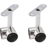 INCREWAY Corner Closet Rod Support Bracket, 2PCS 90&deg; 25mm Wardrobe Accessories Clothes Rail Flange Seat for Cabinet Wardrobe in Bedroom Bathroom, Silvery