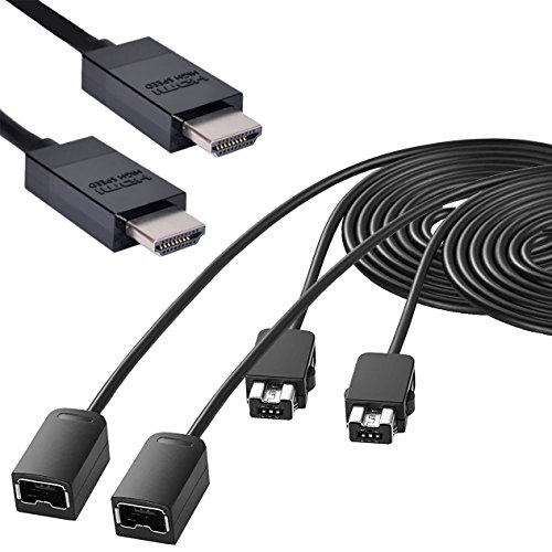 2 Pack 6ft Extension Controller Cables for Nintendo SNES NES Classic