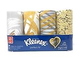 Kleenex Facial Tissues Perfect Fit Package of 4 Decorator Designs - Gold