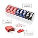 Common DIY Office Rubber Stamp Set (8-Piece) Self-Inking, Refillable | Tight, Leakproof Lids to Prevent Drying Out | Professional Business,Home, Finance, Sales Use | New, Reusable,| Red, Black, Blue