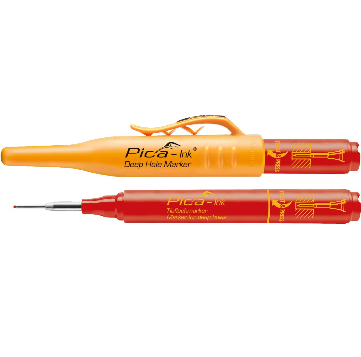 Pica INK Red Permanent Marker Pen for Deep Holes Fine Tip 150-40