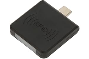 Cosiki Square Card Reader, Credit Card Reader ID Mobile Phone Card Reader Type C Interface 125Khz Portable Smart Card Reader (Black)