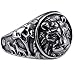Lion King Mens 361L Stainless Steel Biker Rocker Gothic Vintage Black Ring Size 7-13