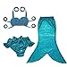 JFEELE Mermaid Swimsuit For Kids Toddler Baby Girls 2 Piece Swimsuit with Mermaid Tail Swimwear Bikini Set - 2-8T,17 Colors