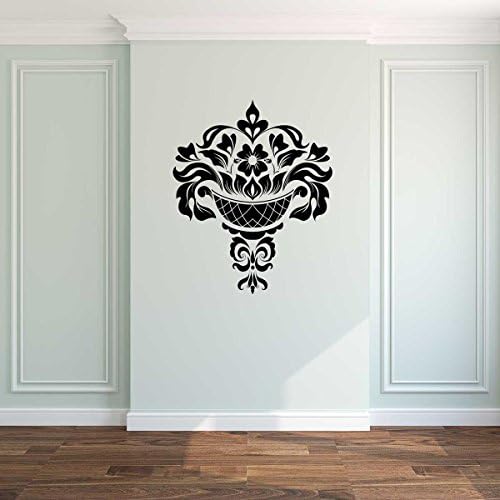 Damask Floral Wall Decal Sticker Jacobean Style - WB054