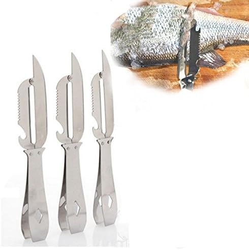 Stainless Steel Kitchen Easy Scaling Fish Cleaning Fish Skin Knife Tool Remover Cleaner