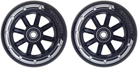 Team Dogz Pair Nylon Core Scooter Wheels 100mm With ABEC 7 Bearings in Black Orange Blue Green Pink Fits Slamm Razor MGP Grit and JD Bug