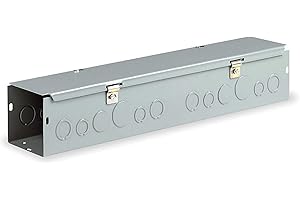 Wiegmann HS665 NEMA 1 Combination Hinge/Screw Cover Wireway with Knockouts, Steel, 6" x 6" x 60"