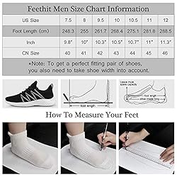 Feethit Mens Slip On Running Shoes Breathable