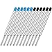 Tatuo 30 Pieces Ballpoint Pen Refills Ink Ballpoint Refill with Spring, Black and Blue