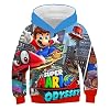 Super Mario trui, 3D capuchonsweater voor kinderen met cartoon anime, Super Mario bedrukt pullover jack, truien voor…