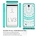 LG Aristo Case, LG Fortune/Phoenix 3/MS210 M210/k8 2017/Risio 2/ Rebel 2 LTE Case Clear,Anoke Cute Thin Slim Mandala Protective Cell Phone Cases Cover with Screen Protector for Girls Women LG LV3 Mint