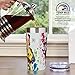 Healthy Human Stainless Steel Tumbler with Straw & Lid | Splash Proof Insulated Travel Cup | Eco-Friendly Coffee Tumblers | Water Cups with Straws Cleaner and Splash Proof Lids (20oz, Art Deco)
