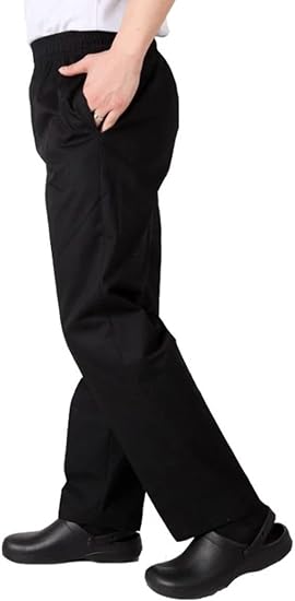 Amazon Co Jp コックズボン 調理人 弾性ウエスト シェフパンツ ロングパンツ ズボン 伸縮性 Xl 服 ファッション小物