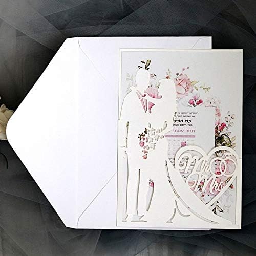Zyhoue Greeting Cards 100pcs Bride And Groom Hollow Laser Cut Wedding Invitations Card Love Heart Greeting Card Valentine S Day Wedding Party Supplies One Set White Amazon Co Uk Office Products